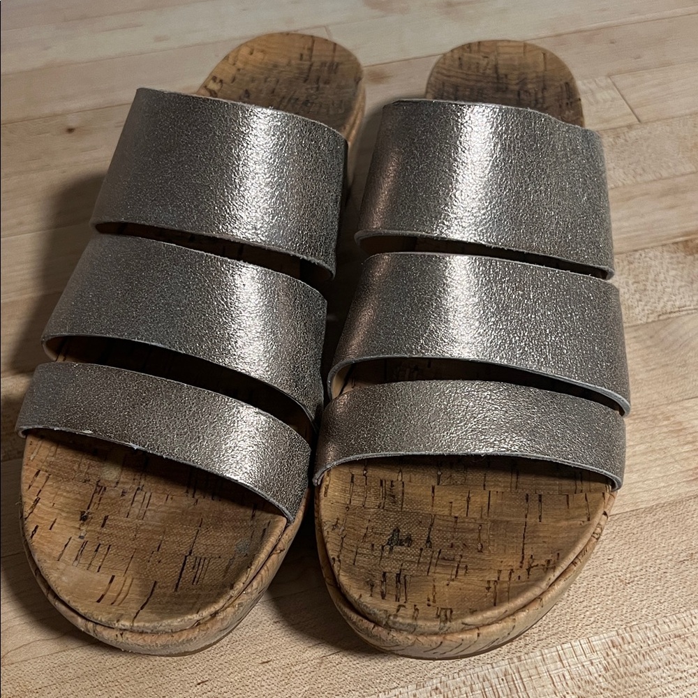 Kork-Ease Silver Sandals